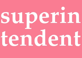 Synonym superintendent