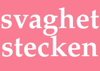 Synonym svaghetstecken
