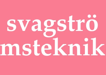 Synonym svagströmsteknik