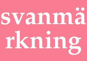 Synonym svanmärkning