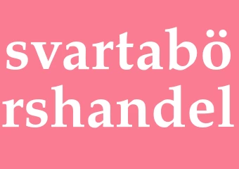 Synonym svartabörshandel