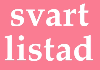 Synonym svartlistad