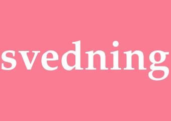 Synonym svedning