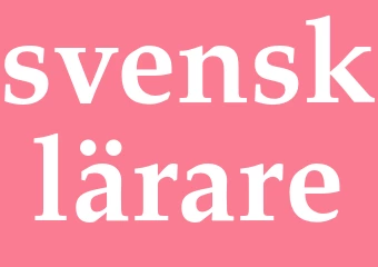 Synonym svensklärare