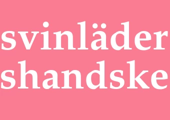 Synonym svinlädershandske