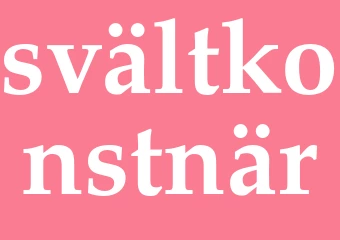 Synonym svältkonstnär