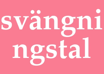 Synonym svängningstal