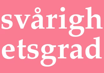 Synonym svårighetsgrad