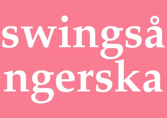Synonym swingsångerska