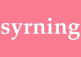 Synonym syrning