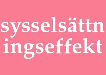 Synonym sysselsättningseffekt