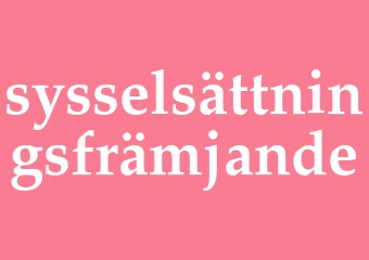 Synonym sysselsättningsfrämjande