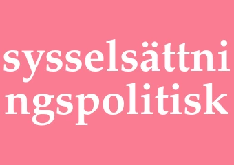 Synonym sysselsättningspolitisk