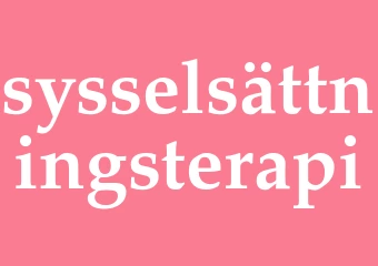 Synonym sysselsättningsterapi