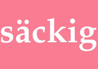 Synonym säckig
