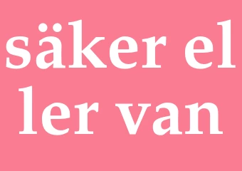 Synonym säker eller van