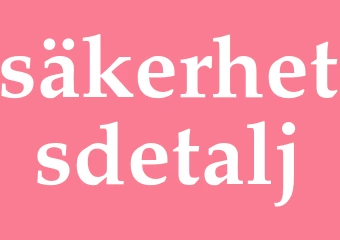 Synonym säkerhetsdetalj
