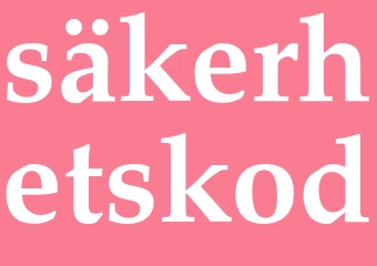Synonym säkerhetskod