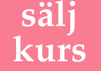 Synonym säljkurs