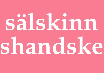 Synonym sälskinnshandske