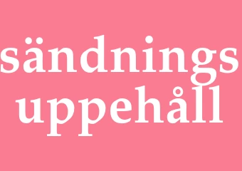 Synonym sändningsuppehåll