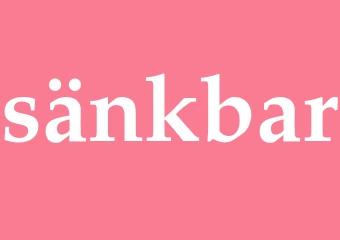 Synonym sänkbar