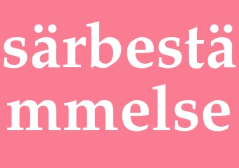 Synonym särbestämmelse