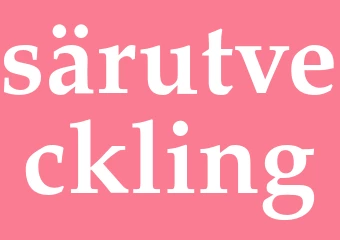 Synonym särutveckling