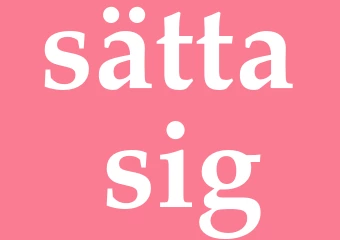 Synonym sätta sig