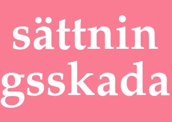 Synonym sättningsskada