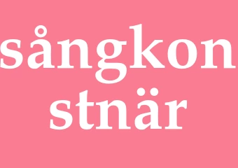 Synonym sångkonstnär