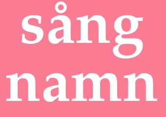 Synonym sångnamn