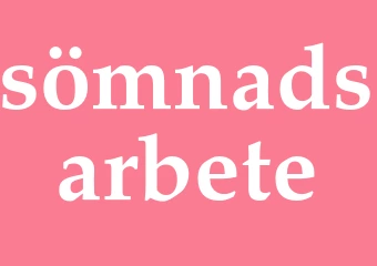 Synonym sömnadsarbete
