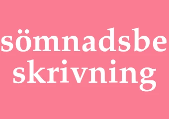 Synonym sömnadsbeskrivning