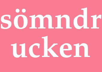 Synonym sömndrucken