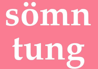 Synonym sömntung