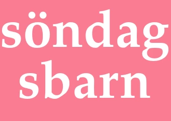 Synonym söndagsbarn