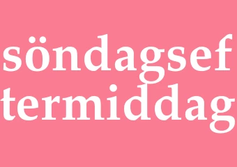 Synonym söndagseftermiddag