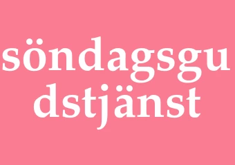 Synonym söndagsgudstjänst