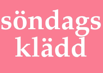 Synonym söndagsklädd