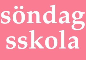 Synonym söndagsskola