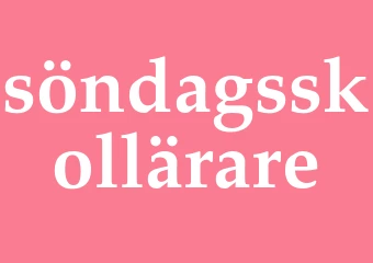 Synonym söndagsskollärare