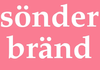 Synonym sönderbränd