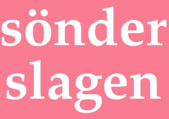 Synonym sönderslagen