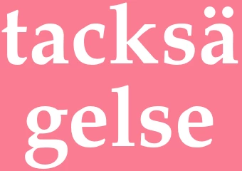 Synonym tacksägelse