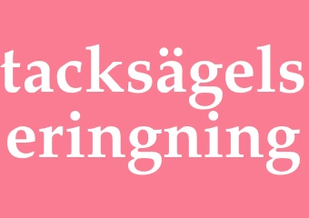 Synonym tacksägelseringning