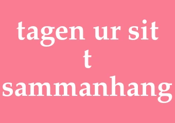 Synonym tagen ur sitt sammanhang