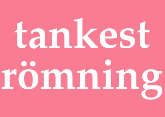 Synonym tankeströmning