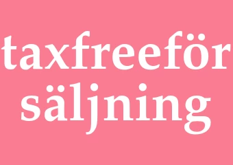 Synonym taxfreeförsäljning