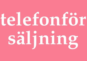 Synonym telefonförsäljning